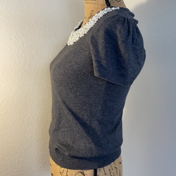 INC International Concepts Pearl Statement Necklace Scoop Neck Sweater - Picture 13 of 16